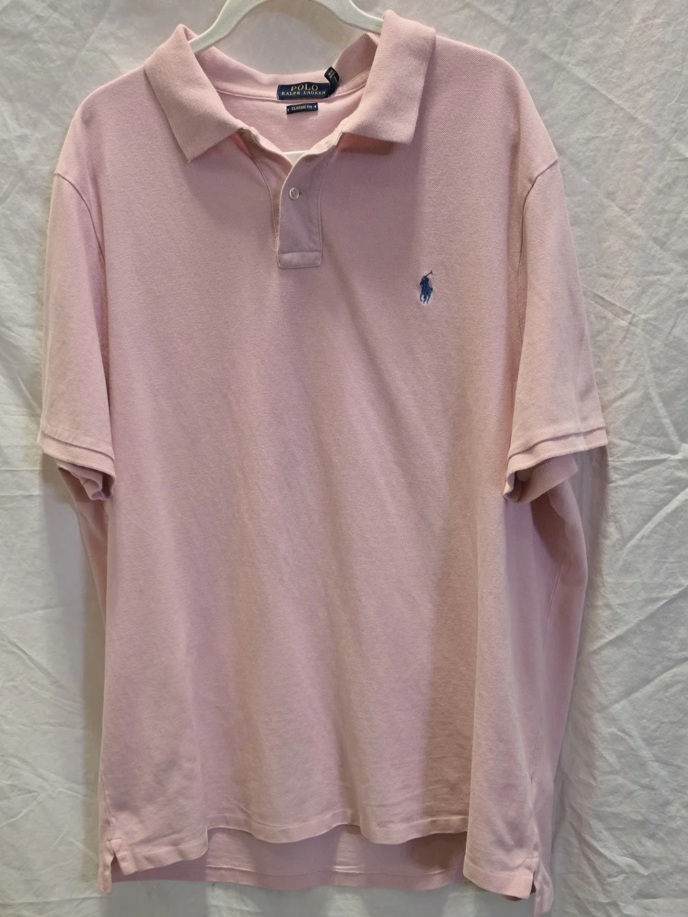 Ralph Lauren Men’s Light Pink Polo with Blue Pony